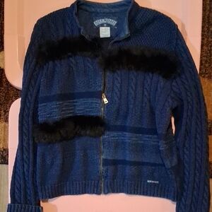 Blue Willi's Navy Sweater with Black Details